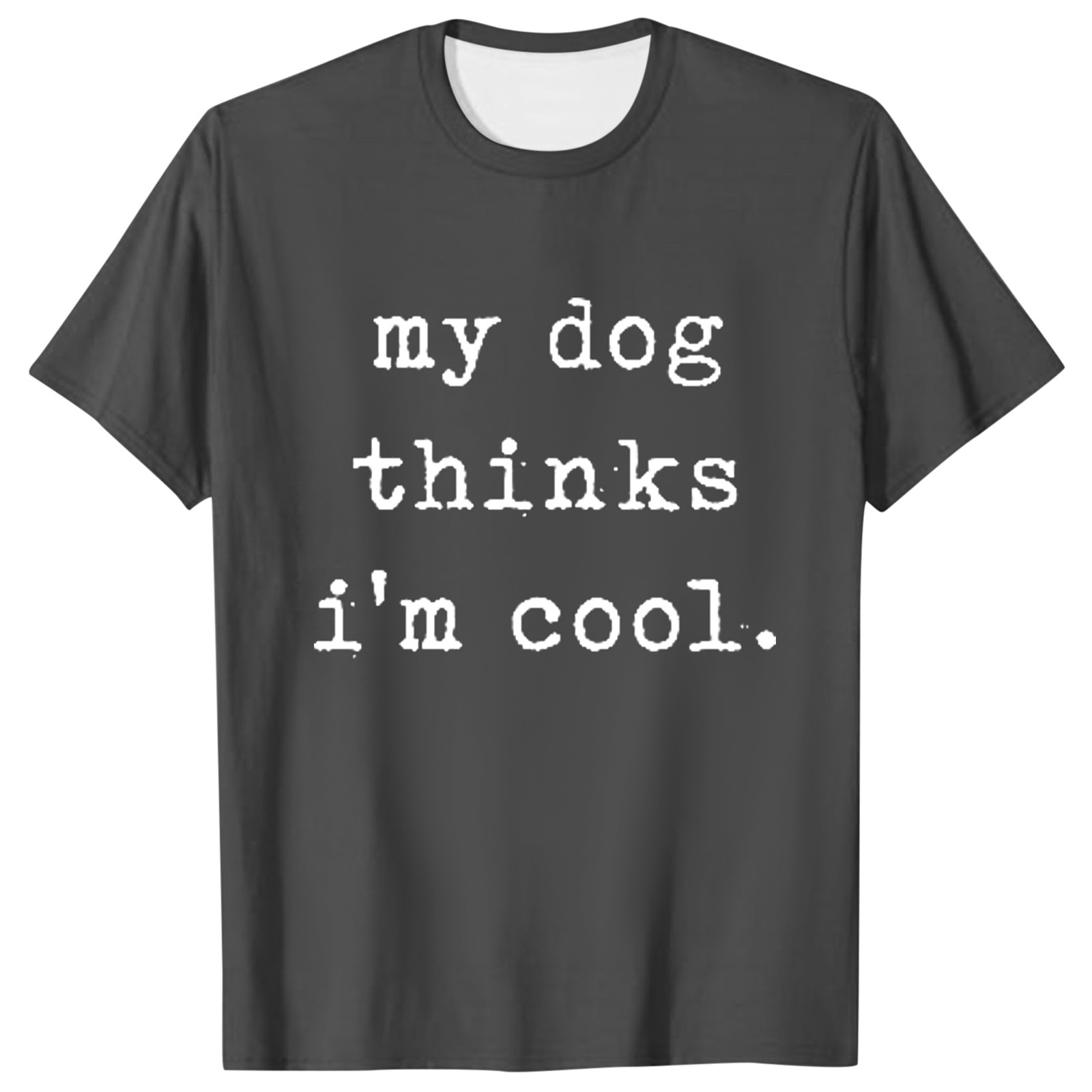 thumbnail image 2 of Camiseta novedosa para hombre «My Dog Thinks I'm Cool» (Mi perro cree que soy genial): camiseta para amantes de las mascotas, poliéster, estilo informal, regalo para padres de perros, 2 of 4